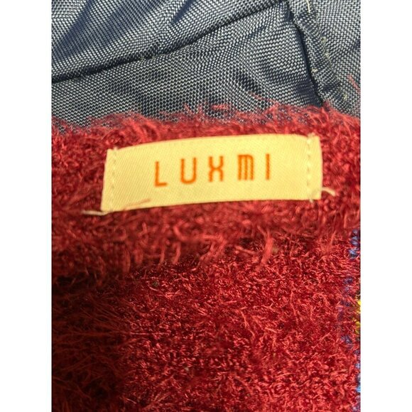 Luxmi Bohemian Fringe Open-Front Cardigan Sweater Aztec Pattern Multicolor - Picture 8 of 9